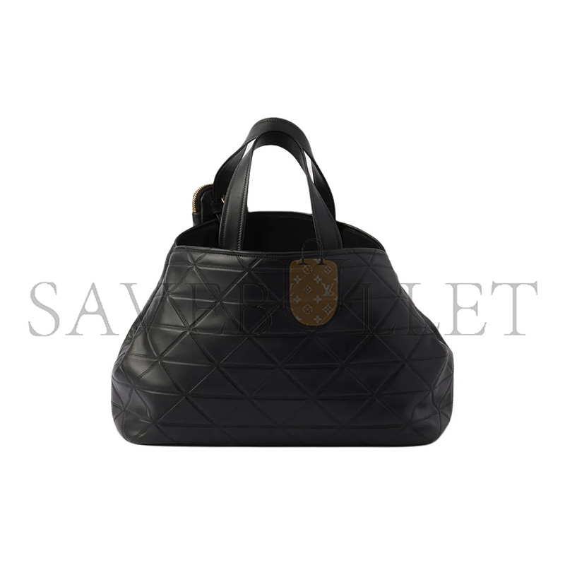 Pra*a large leather tote bag with stitching 1bg547 (38*25*17.5cm)